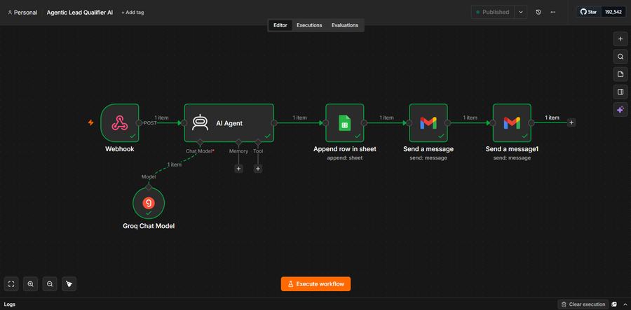 AI Lead Qualifier Pro workflow diagram